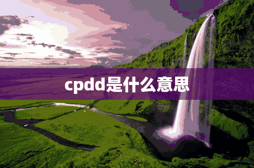 cpdd是什么意思